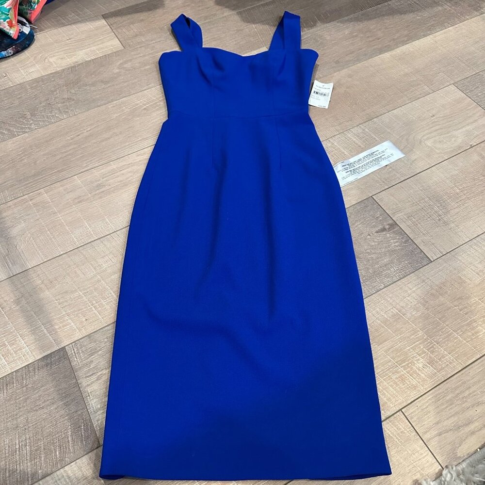 DRESS THE POPULATION WOMENS XS NEW ELECTRIC BLUE DRESS STUNNING